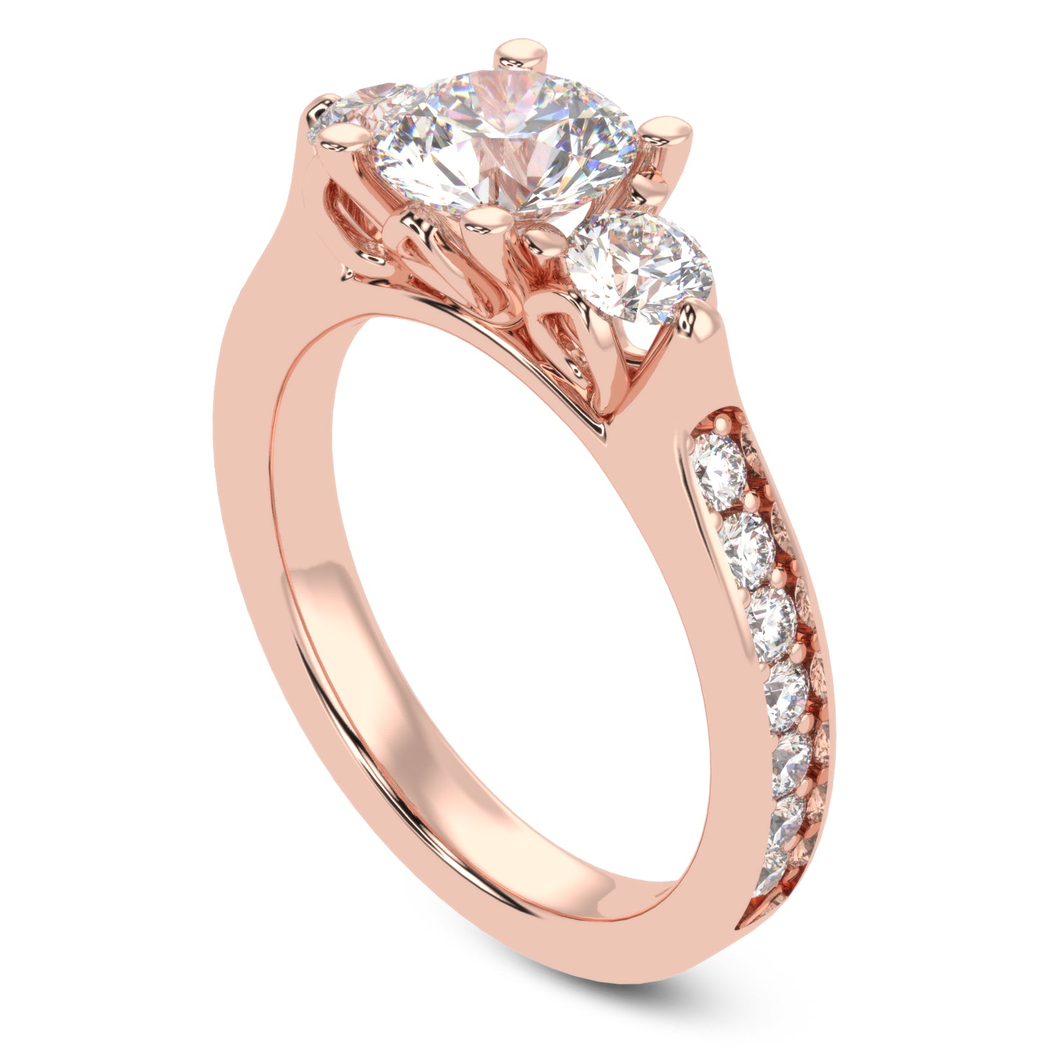 Buy 2.01Ct Three-stone Natural Diamond Ring | Solitairekart